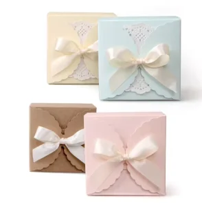 Manufacturer Recyclable Cardboard Gift Packaging Box Durable Paper with Ribbon for Holiday Gift Giving