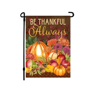 Manufacturer Thanksgiving Day Farm Harvest Outdoor Yard Festival Decoration Custom Garden Flags Banner
