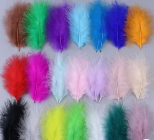 Marabou Turkey Feather for DIY Craft Hair Costume Fishing Accessory Fly Tying Material Ornament Dream Catcher Fringe Decor