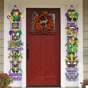 Mask Carnival Party Decoration Door Hanging Mardi Gras Front Hanging Decoration Carnival Festival Decoration Supplies