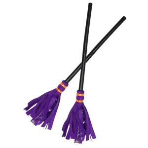 Masquerade Decoration Cosplay Costume Accessories Plastic Wizard Broomstick Witch Flying Broom for Halloween Wizard