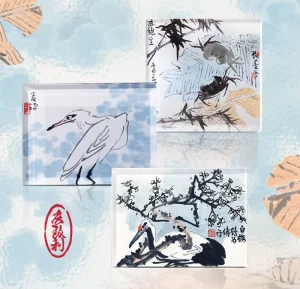 Master Ku Chan’s Summer Ice Crystal Series Bai Mei Wo He White Plum Blossom and Recumbent Crane
