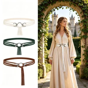 Medieval Costume Props Long Rope Knot Women’s Belt Nordic Witch Waist Accessory Viking Costume TV & Movie Costumes
