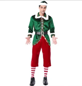 Men Cosplay Carnival Masquerade Christmas Costume Santa Claus Costume Thickening Adult Men’s Party Performance Elf Costumes