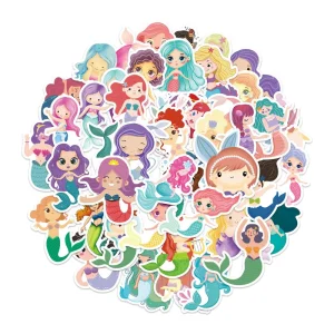 Mermaid Children’s Party Decorations Set Stickers for Valentine’s Day Halloween Birthday Party Game Modern Family