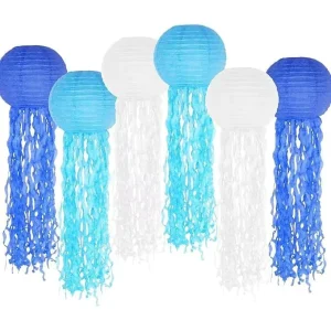 Mermaid Jellyfish Paper Lanterns for Chinese New Year Thanksgiving Graduation Sea Party Decorations Birthday Hanging Lanterns