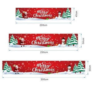 Merry Christmas Banners Festive Atmosphere Santa Party Decorations Hanging Banners for Outdoor Scene Decorations