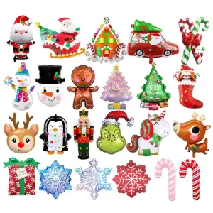 Merry Christmas Decoration Foil Balloon Santa Claus Snowman Tree New Year Christmas Party Balloons Home Xmas Party Decor Globos