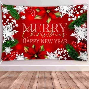 Merry Christmas Festival Party Supplies Background Decoration Layout Flag Scene Backdrop Banners
