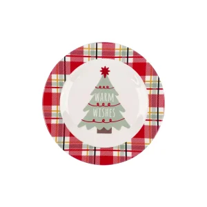 Merry Christmas Melamine Plate Tableware Supplies Christmas Party Plates Dinnerware for Holiday New Year