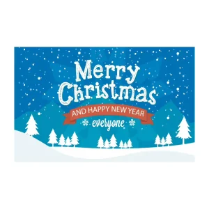 Merry Christmas Polyester Eco Friendly Flags Backdrop Booth Panel Background Decoration Hanging Banner for Home Garden