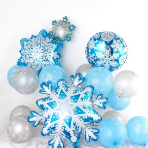 Merry Christmas Snowflake Foil Balloons Ice Snow Air Globos Christmas Party Decorations Kids Toys