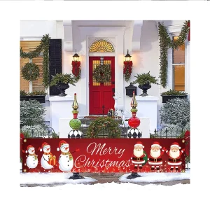 Merry Christmas Snowman Design Festival Wall Banner Party Christmas Decorations