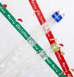 Merry Christmas Transparent White Snow Wrapping Paper for Celebrating Holiday Gift Packaging