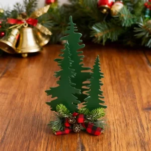 Metal Handicraft Art Deco Christmas Tree Table Ornament Seasonal Living Room Home Creative Indoor and Outdoor Decor