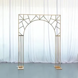 Metal Wedding Flower Arch Frame Gold Wedding Props Stage Background Wreath Backdrop Square Arch Wedding Decoration