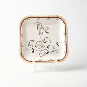 Metallic Gold Silver Copper Paper Plates Disposable Festive Tableware for Christmas New Year Bulk Gilded Plate OEM