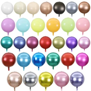 Metallic Silver Foil Balloons 10 70 Inch 4D Round Aluminum Foil Balloons for Graduation Birthday Engagement Party Decorations