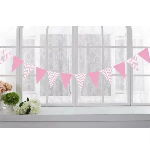 Metallic Triangle Bunting Banner Set Gold Silver Pink Blue Foil Pennant Flags for Birthday Parties Weddings Decor