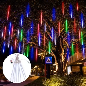 Meteor Shower Led Lights 8/10 Tubes Snow Falling Rain Outdoor Waterproof Christmas String Light Wireless Control