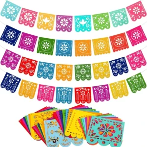 Mexican Day of the Dead Felt Banners Square Papel Picado Plastic Garlands Cross Border Carnival Party Decor Flags