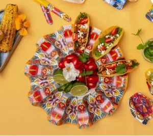 Mexican Hotel Restaurant Chicken Burrito Roll Plastic Melamine Taco Tray Taco Holder Rack