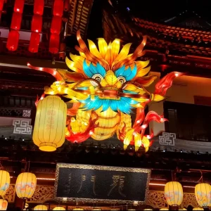 Mid Autumn Festival Outdoor Decorations Silk Lantern Chinese Street Lanterns Large Chinese Lanterns