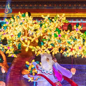 Mid Autumn Silk Traditional Chinese Moon Festival Lanterns Display for Graduation Garden & Community Events