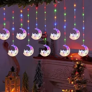 Middle East Festival Decoration Ramadan Christmas Fairy Lights Festoon Led String Star Curtain Indoor Decoration