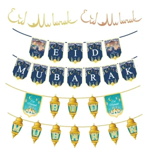 Middle East Festival Theme Party Banner Decoration Festival String Islamic Flag of Islam