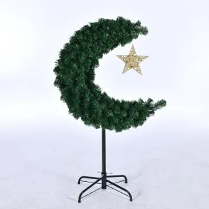 Middle East Iron Large Personalized Crescent Moon Tree Home Decor Islam Festival Hotel Mall Shop Ramadan Supplies