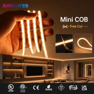 Mini Cut Cob Strip 12V Led Strip Light 3000K 9W Led Light Strip OEM ODM 480leds UL ETL for DIY DESIGN LIGHT