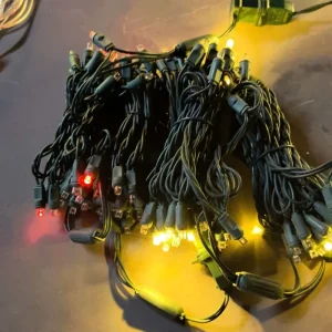Mini LED Christmas Lights Wide Angle 5mm Warm White Christmas String Light for Outdoor Trees Decorations