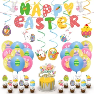 Mini Modern Easter Bunny Family DIY Table Decoration Honeycomb Garden Party Easter Egg Easter Party Decoration
