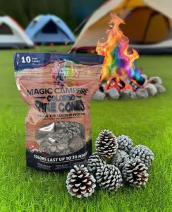 Mini Natural Pine Cones Magical Flame for Easter New Year Parties Indoor Outdoor Camping Christmas Decorations Fire Powder