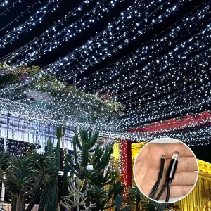 Mini Outdoor IP65 Solar Powered PVC Twinkle LED Fairy Light String Christmas Tree Festival Party Cafe Home Decoration