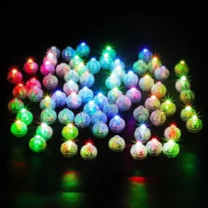 Mini Yellow LED Ball Lights for Balloons and Paper Lanterns, Christmas Party Decorations
