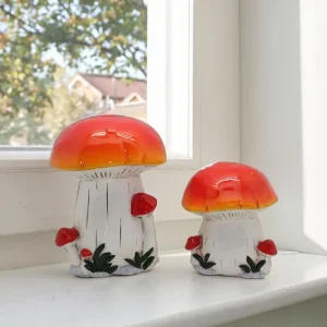 Miniature Ceramic Mushroom Handicrafts Landscape Decorations Small Decorative Items Gifts Valentine’s Day Mother’s Day
