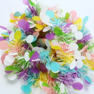 Mixed Colors Artificial Flower Christmas Garland Easter Christmas Tree Tinsel Garland