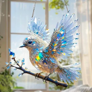 Modern Beautiful Bird Acrylic Living Room Courtyard Pendant Holiday Scene Decoration Anniversary Gift