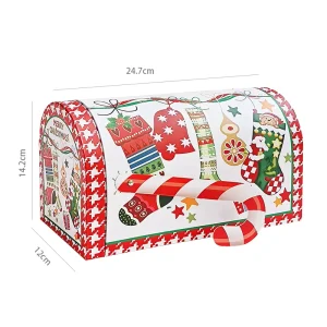 Modern Christmas Email Style Gift Box for Candles Customized Holiday Packaging Portable and Embossed Printing