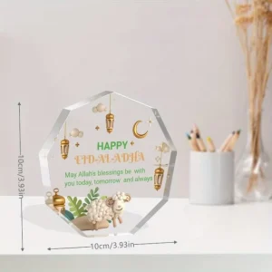 Modern Cross Border New Transparent Rhombus Acrylic Religious Festival Decorative Ornaments Souvenir Gift Sign Knick Knacks