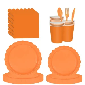 Modern Customized Colors Disposable Eco-friendly Children’s Birthday Lace Party Tableware Set