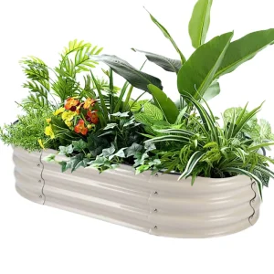 Modern Design Oval Modular Garden Bed Planters Home Outdoor Decor Digital Material Raised Feature Artificial Flower Pot Kit