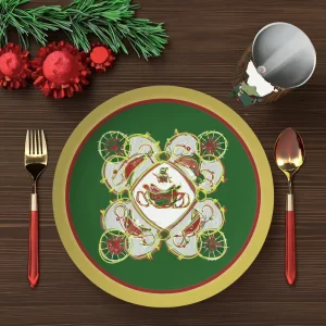 Modern Luxury Bone China Green Wedding Dinnerware Sets Colored Glazed Dishwasher Safe