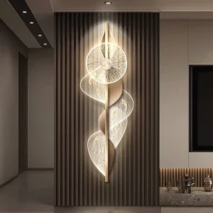 Modern Luxury Italian Minimalist LED Acrylic Irregular Abstract Hanging Wall Art Entryway Hallway Bedroom Living Room Decor
