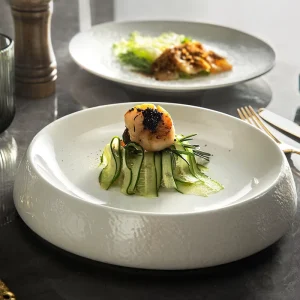 Modern Luxury Japanese Style Porcelain Tray Dessert Plates Dinnerware Fine Dining Vajilla Ceramic Unique Dessert Tray