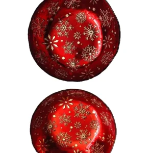 Modern Minimalist Christmas Decor Plate High End Festive Dinnerware Set for Home Use