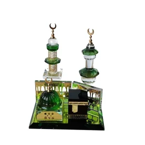Modern Minimalist Crystal Kaaba Ornament ISO Standard Islamic Spiritual Home Decor