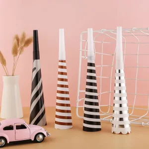 Modern Striped Paper Party Blowers Noise Makers for Celebrations Team Cheer Props Graduation Christmas Sports Events